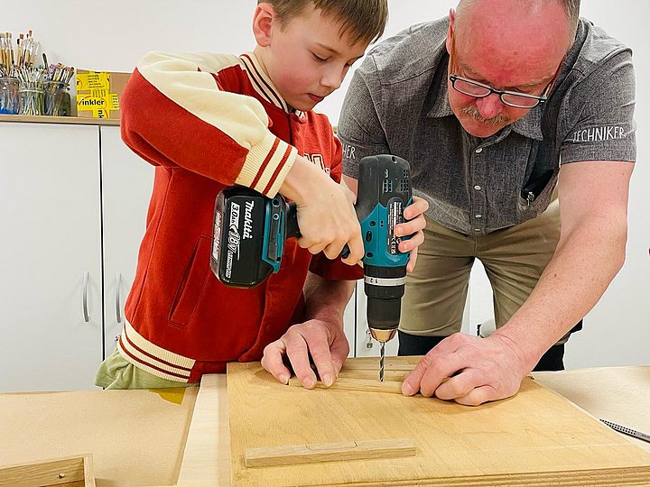 Die MuseumsKids bei einer Aktion im Museum Abtei Liesborn