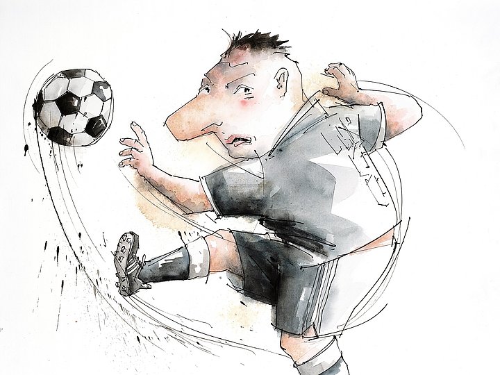 Plakatmotiv der Ausstellung „Das Fußball-abc … Die WM-Edition"