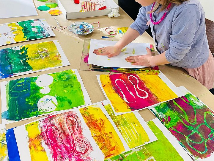 Die MuseumsKids bei einer Aktion im Museum Abtei Liesborn