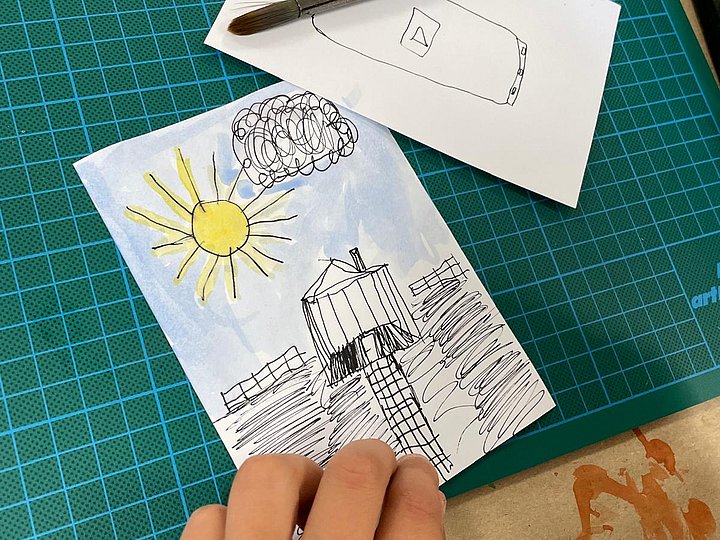 Die MuseumsKids bei einer Aktion im Museum Abtei Liesborn