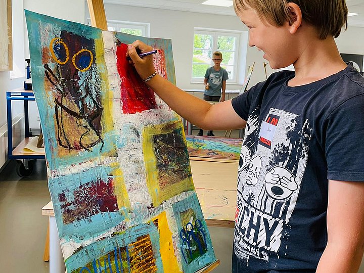 Die MuseumsKids bei einer Aktion im Museum Abtei Liesborn
