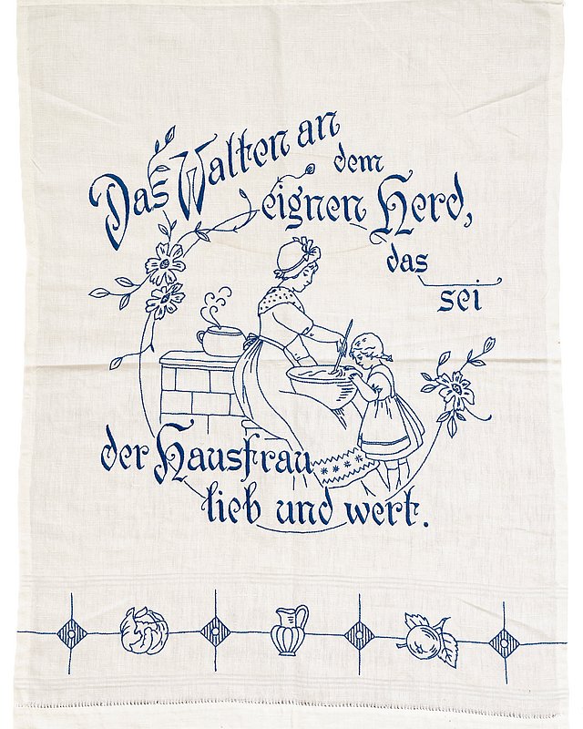Bestickte Spruchtücher um 1900