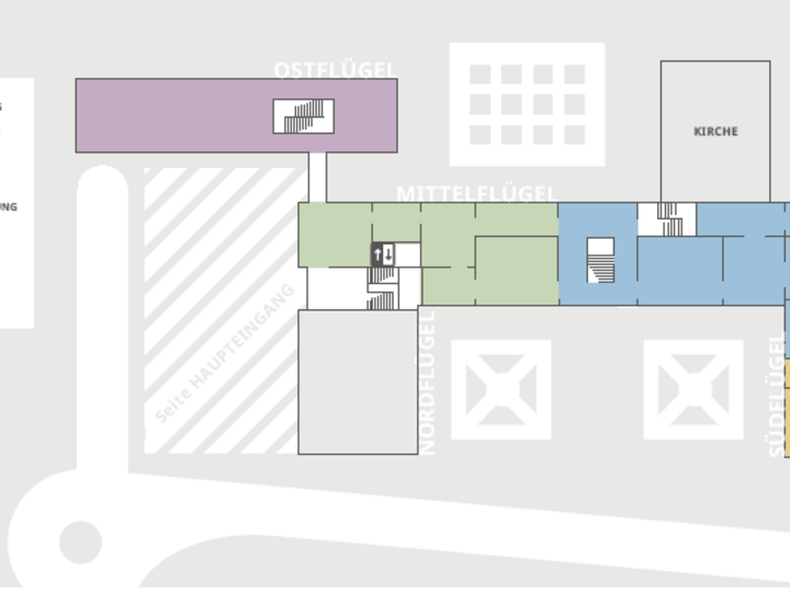 Grundriss Obergeschoss des Museums Abtei Liesborn